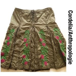 Anthropologie Cordelia above-knee full skirt